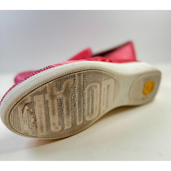 FitFlop Superskate Womens Shoes Pink Loafer Slip On Flat Studded Casual Size 8 - Picture 7 of 7